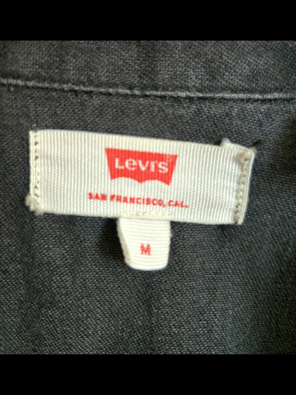 Levi's Black Denim Button-Up Sleeveless Dress - Picture 4 of 4